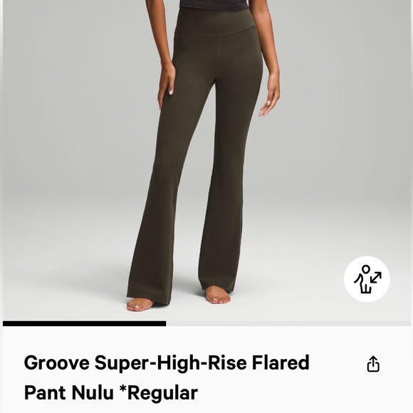 lululemon athletica Pants - Lululemon Groove Super High Rise Flare Nulu Pant Regular 6
